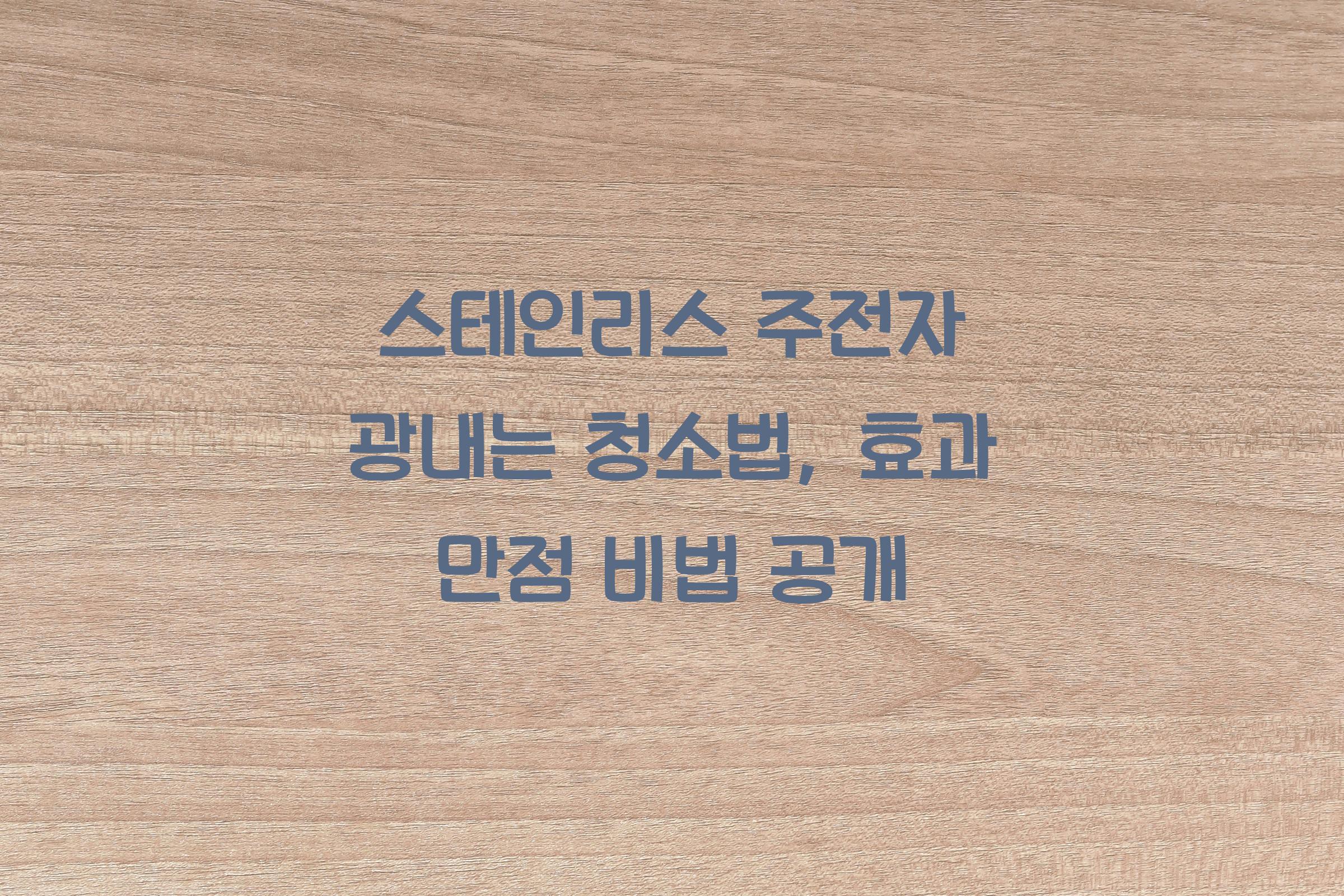 스테인리스 주전자 광내는 청소법