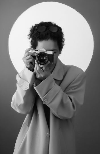 눈 오는 날 코트 패션 예시 사진