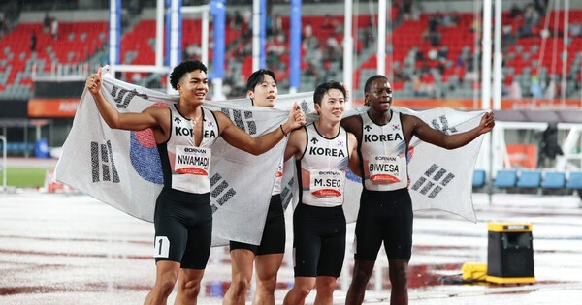 남자 400M 계주 동메달