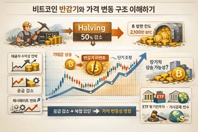 비트코인 반감기 관련 그림