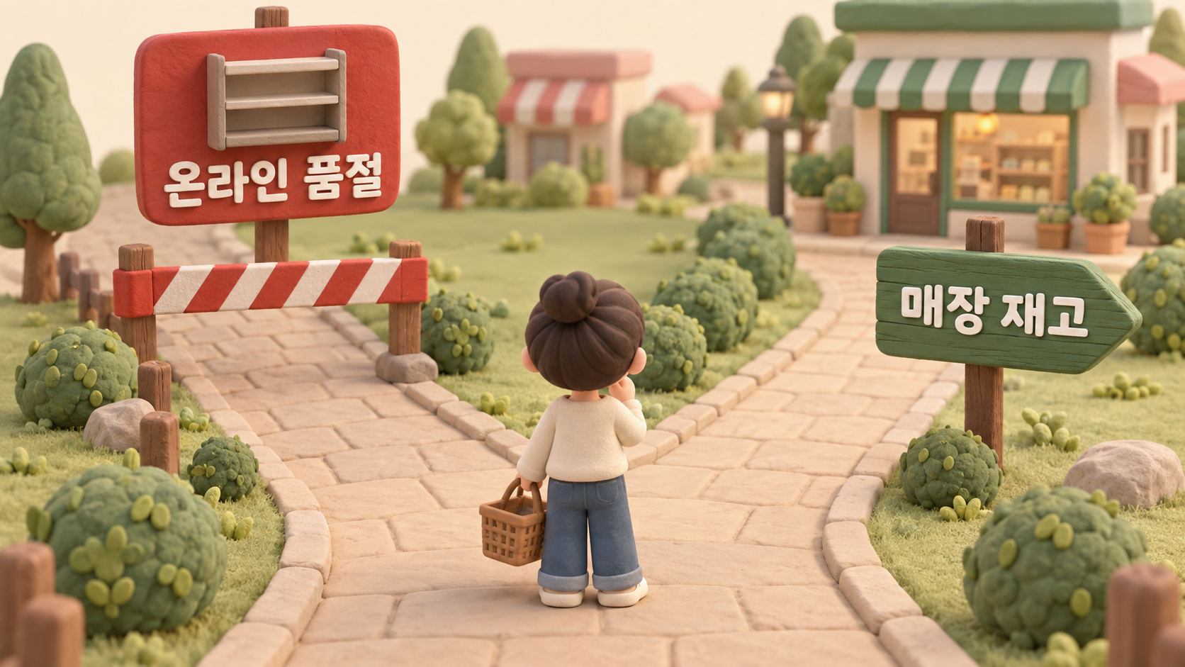 재고 유무 갈림길