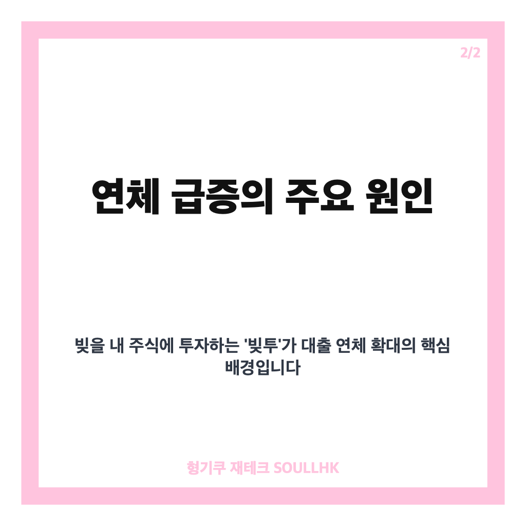 청년 고령층 연체 급증 원인과 현황: 빚투 후폭풍 현실화되나 카드뉴스 3
