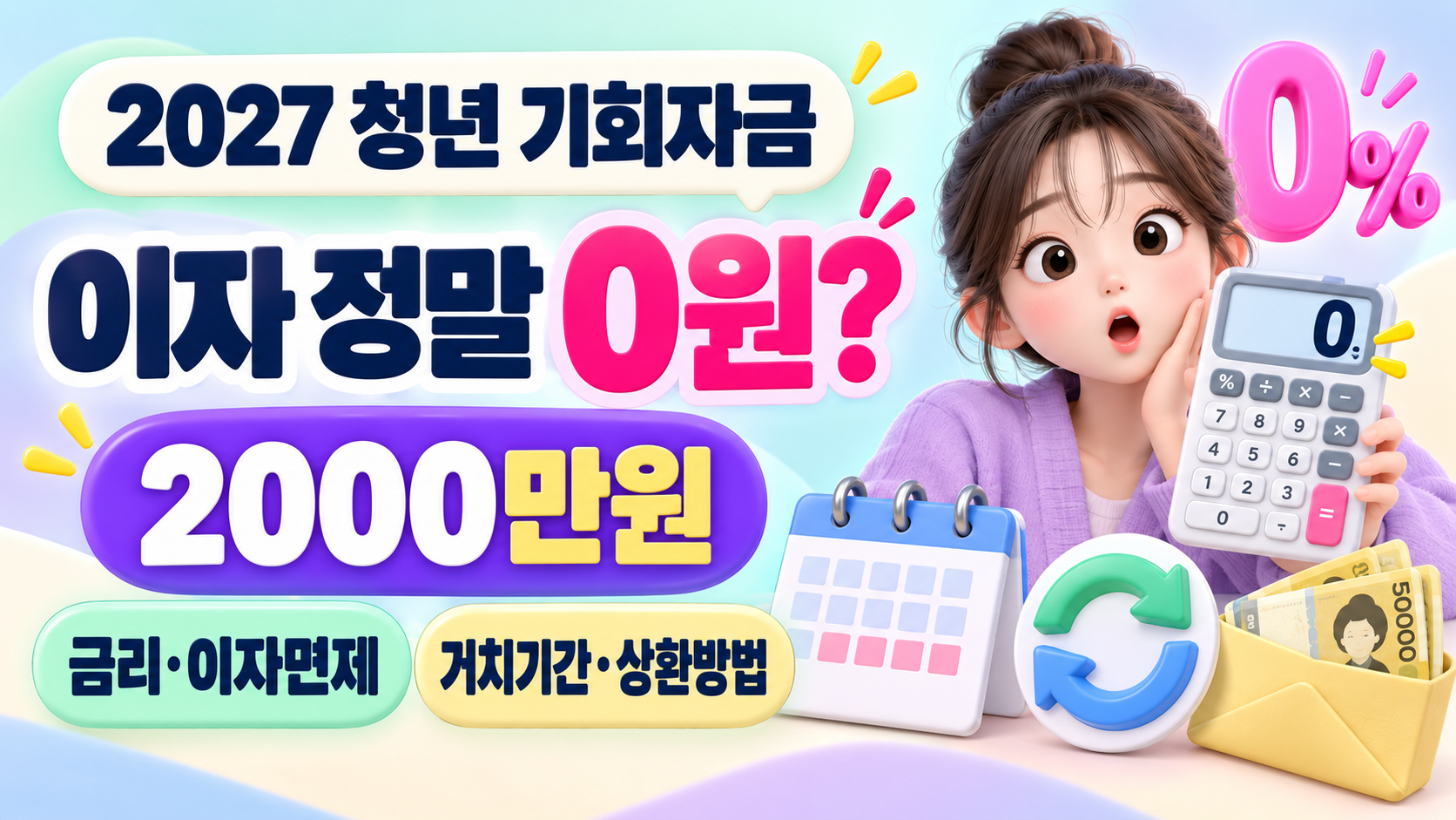 2027 청년 기회자금 이자 정말 0원?｜2000만원 금리&middot;이자면제&middot;거치기간&middot;상환방법