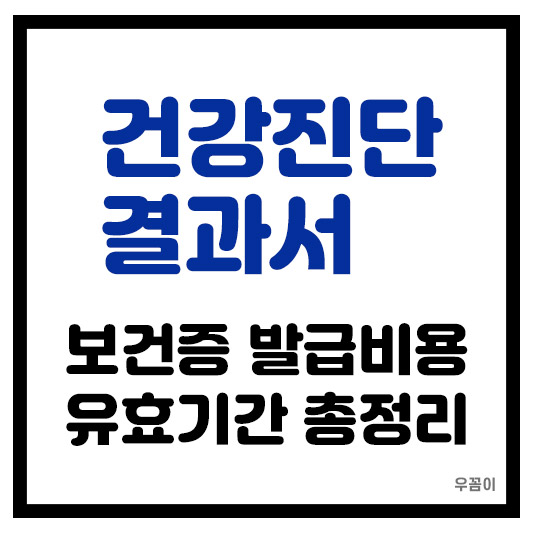 2025년 보건증 건강진단결과서 인터넷 발급 온라인 신청 유효기간 과태료