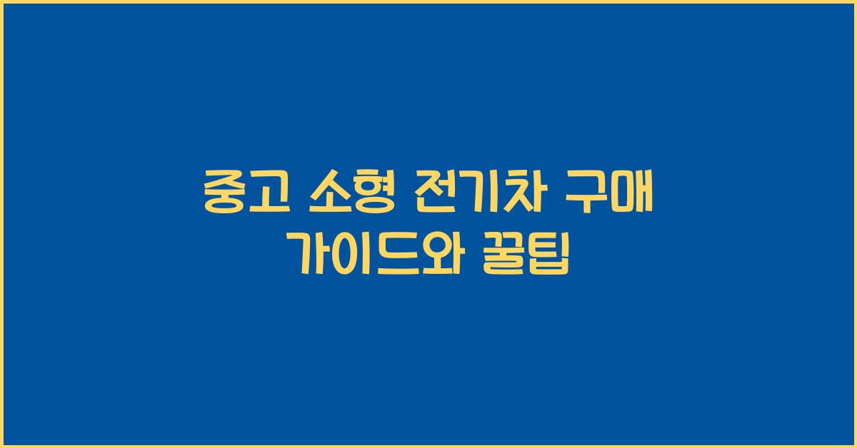 중고 소형 전기차