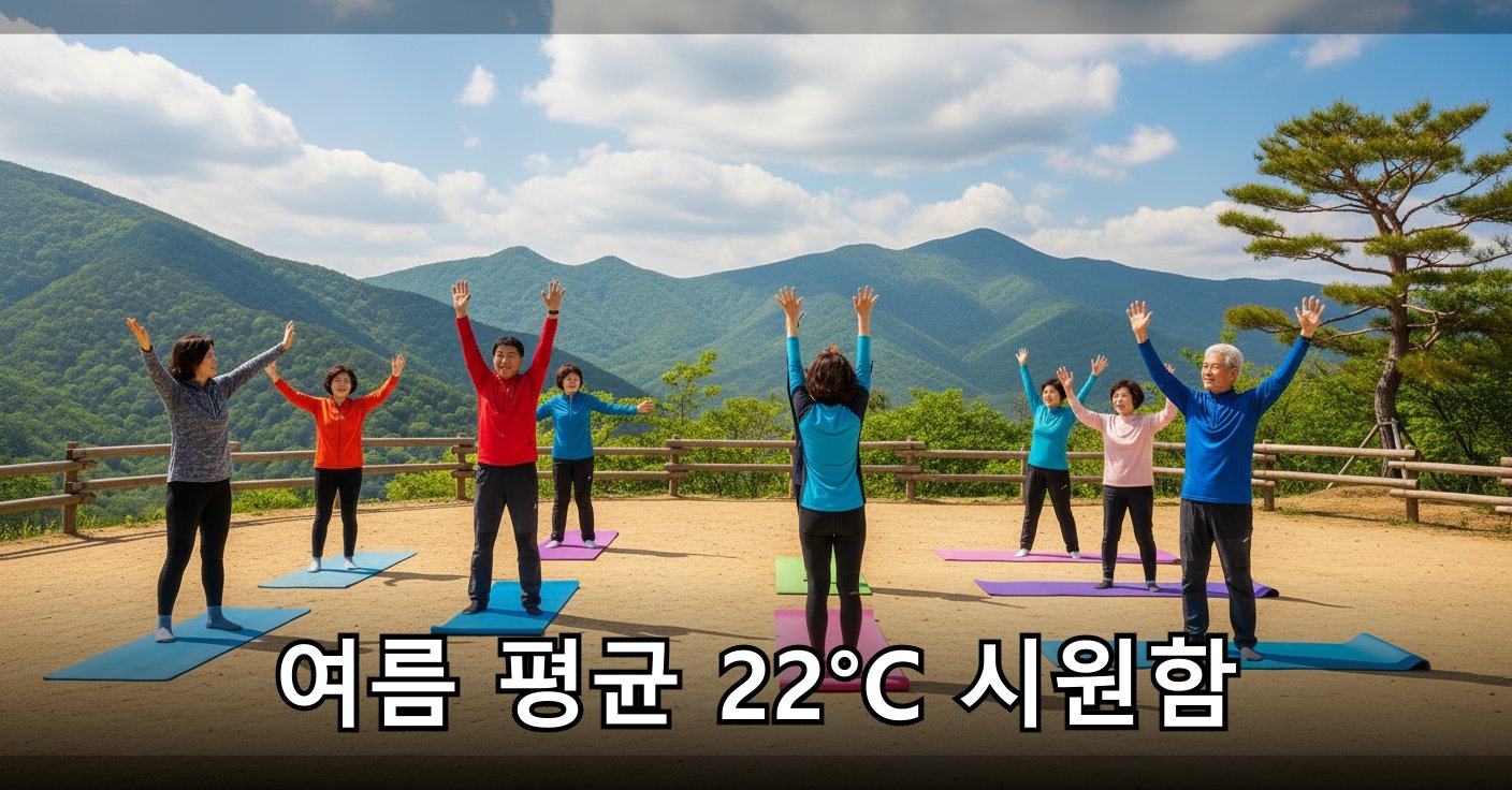 태백의 시원한 고원 바람을 맞으며