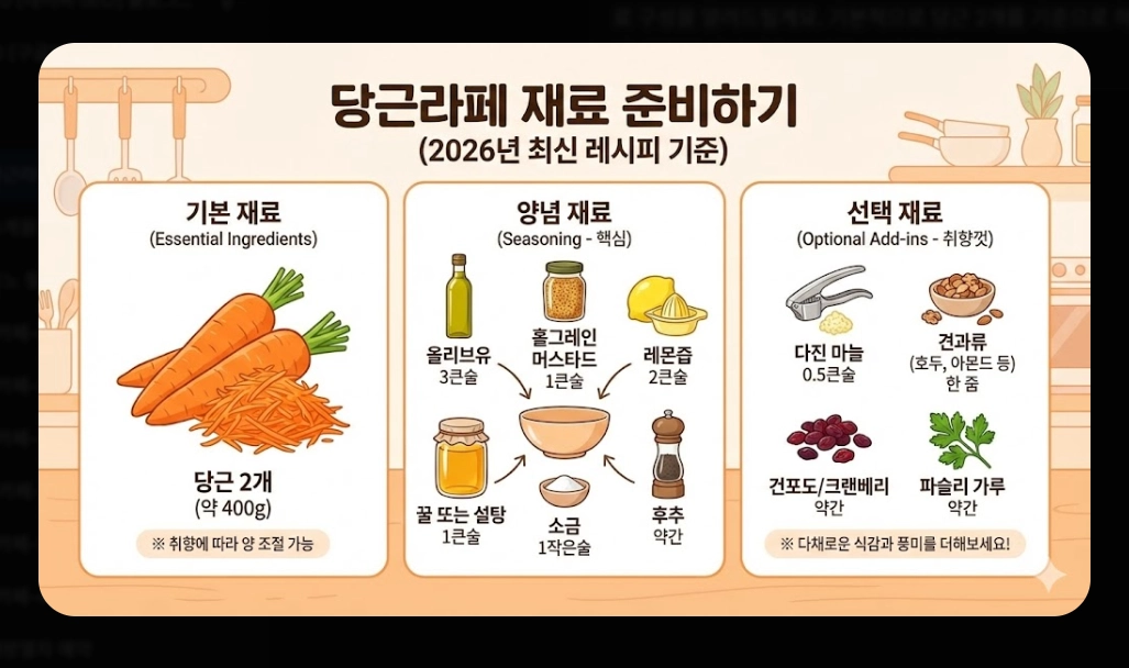 당근라페 만들기 [10분 완성 레시피] 숙성 비법 및 건강 활용법 5가지 단계별 가이드