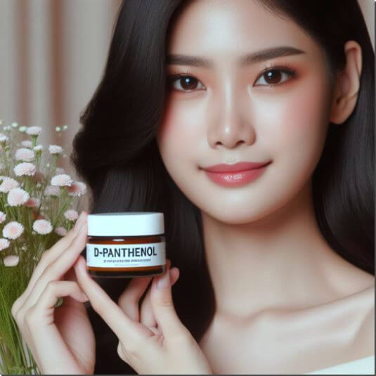 디판테놀 효능 및 특성 활용법과 주의점, 판토텐산 화장품 들고 있는 여성