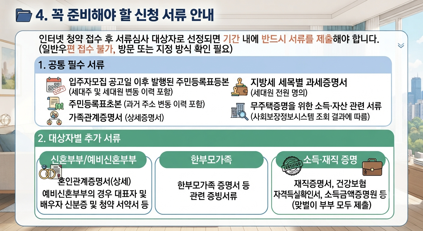 2026 미리내집 신청서류