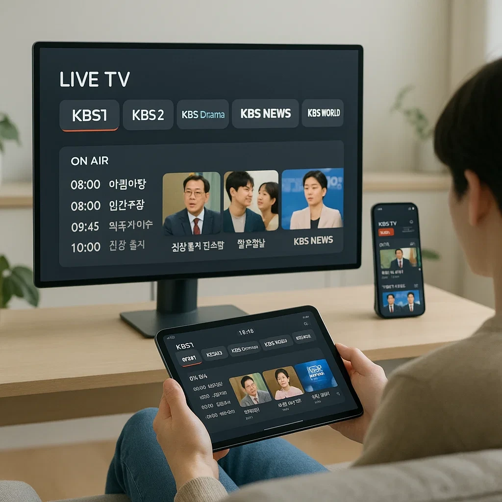 KBS 온에어 실시간 시청법 총정리: 로그인 없이 무료 시청