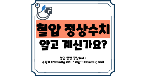 혈압 정상수치