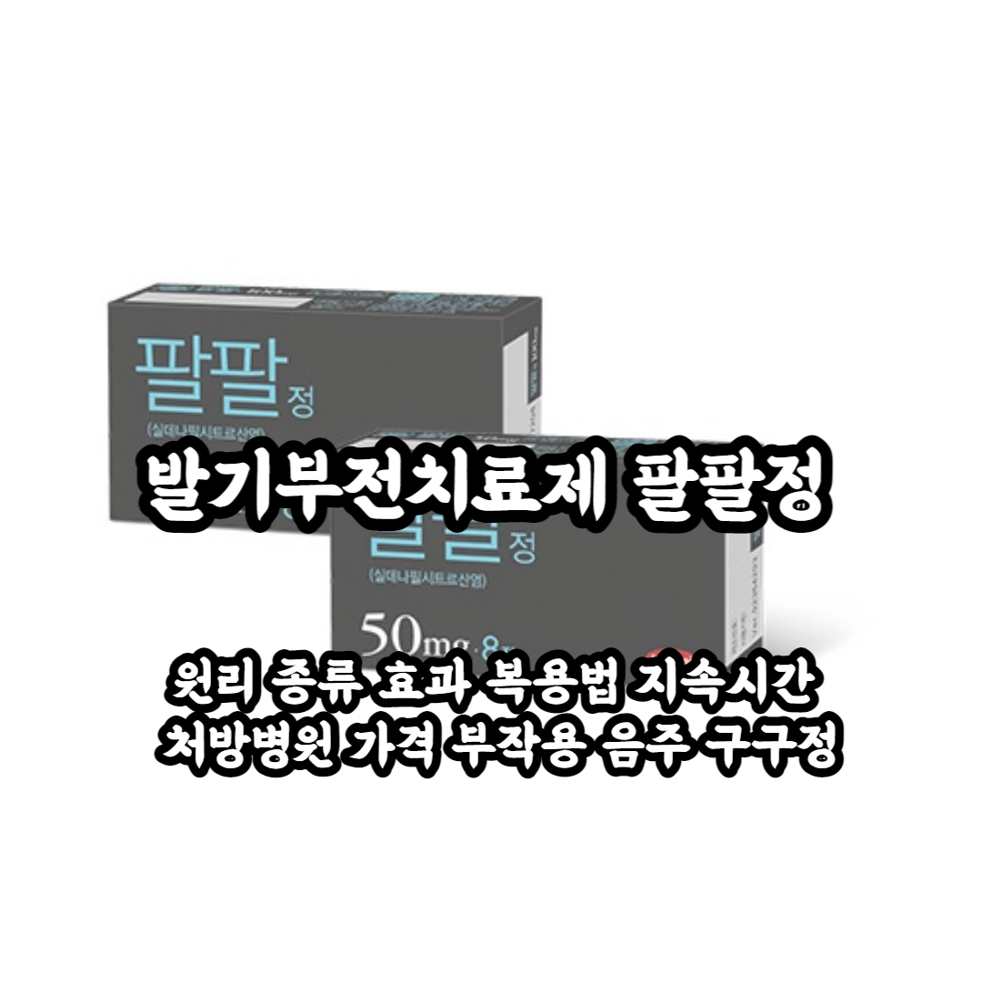 팔팔정 원리 종류 효과 복용법 지속시간 처방병원 가격 부작용 음주 구구정 차이