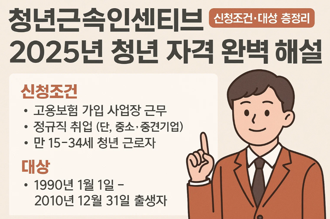 청년근속인센티브 신청조건&middot;대상 총정리｜2025년 청년 자격 완벽 해설