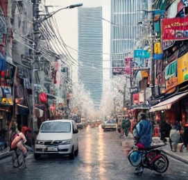 도시의 거리 모습