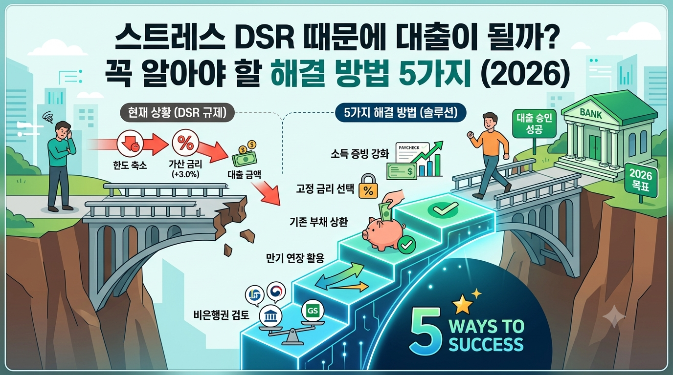 스트레스 DSR 때문에 대출이 될까? 꼭 알아야 할 해결 방법 5가지(2026)