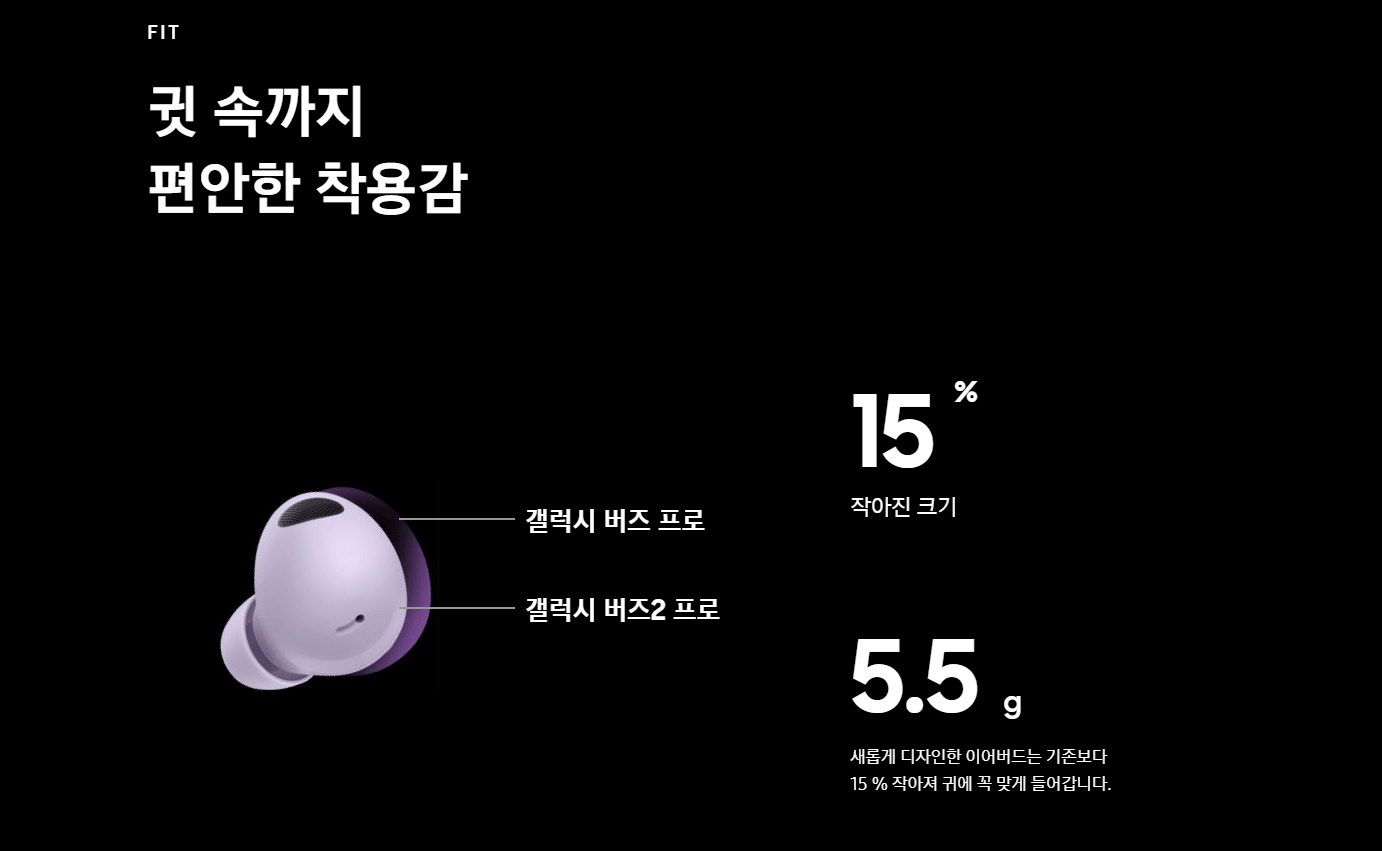 버즈2프로 크기