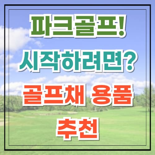 파크골프 시작하려면? 파크골프채와 용품 추천 가이드