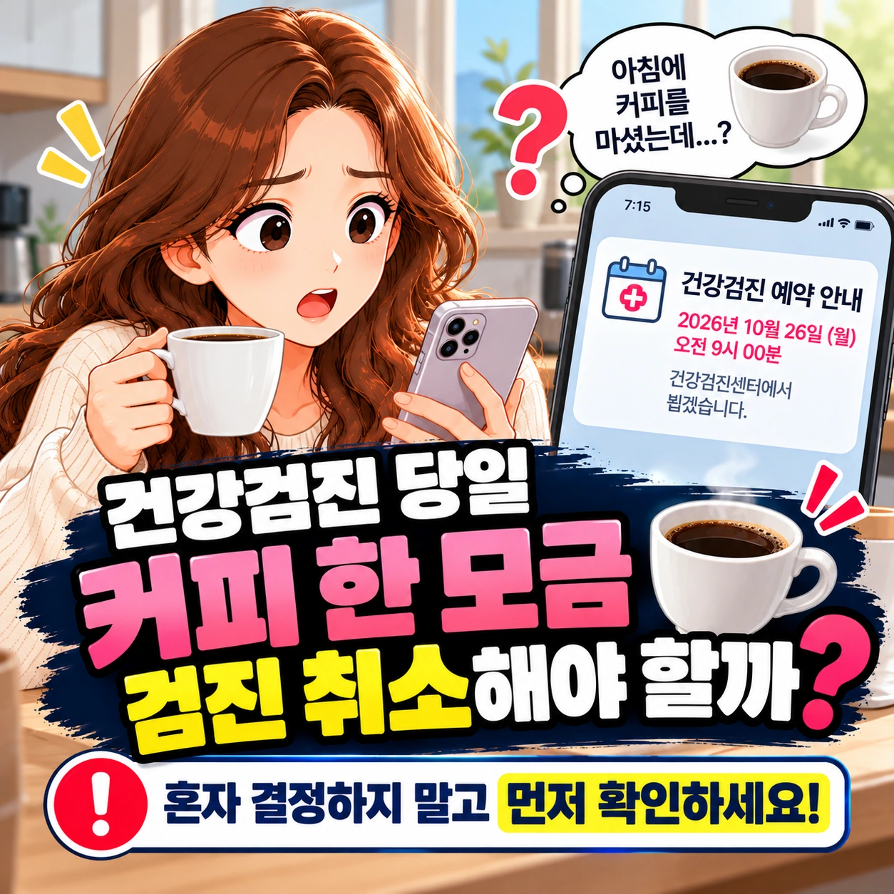 건강검진-커피한모금-검진취소