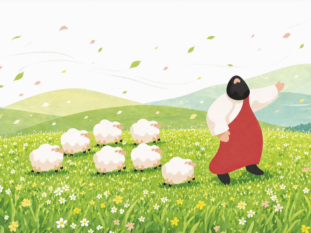 오늘 말씀카드 요한복음 10장 4절 대표 이미지