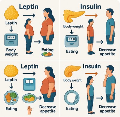 렙신과 인슐린 이미지