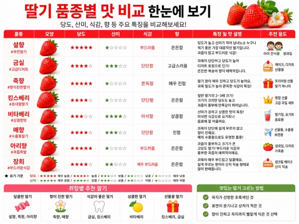 딸기-품종별-맛-비교