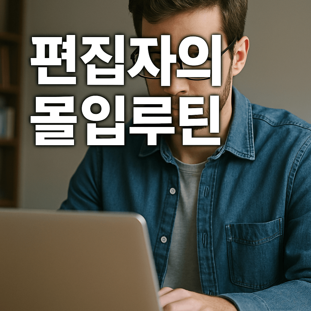 편집자의 몰입 루틴: 콘텐츠 검토에 집중하는 3단계 리듬