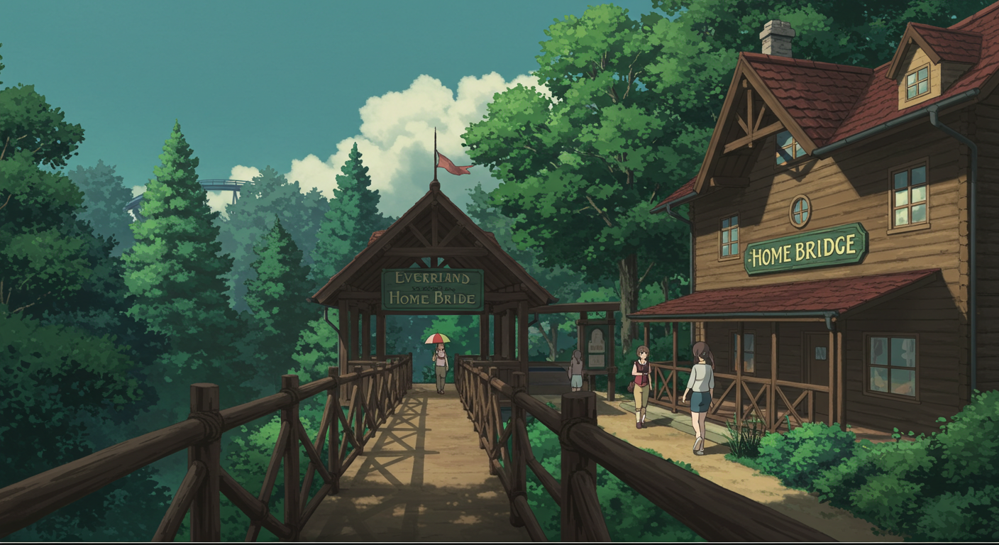 에버랜드 내부 숙소 홈브리지 전경