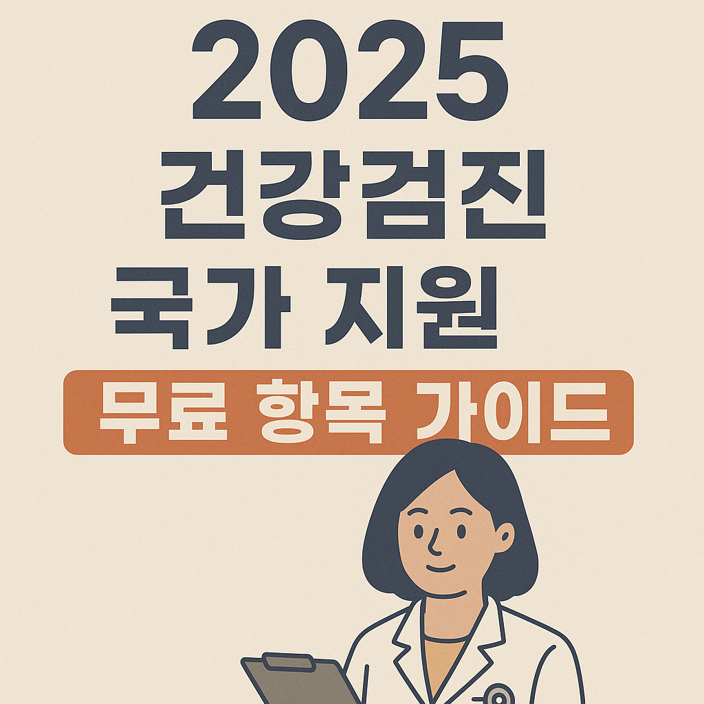 2025 건강검진 국가 지원 무료 항목 가이드