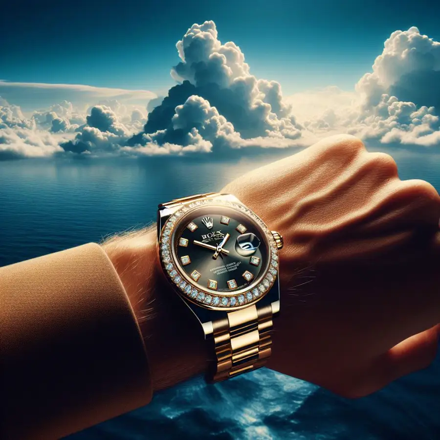 명품 브랜드인 롤렉스 Rolex를 표현한 시계