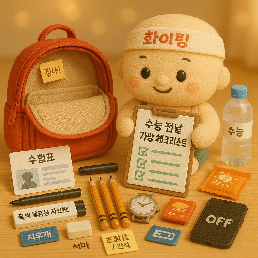 수능 가방 전날 세팅법! 합격생들의 필수템 체크리스트