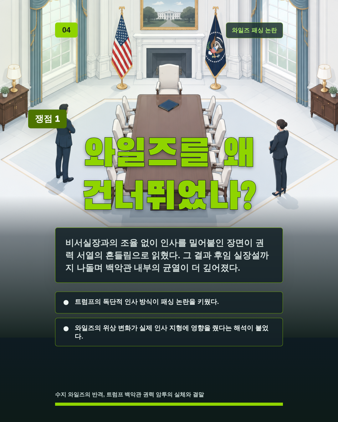 와일즈를 왜 건너뛰었나?