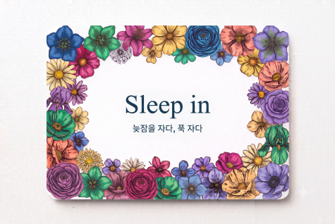 Sleep in 늦잠을 자다
