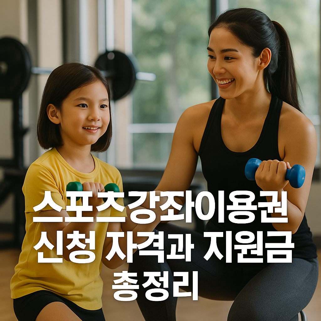 스포츠강좌이용권 신청 자격과 기간 한눈에 보기