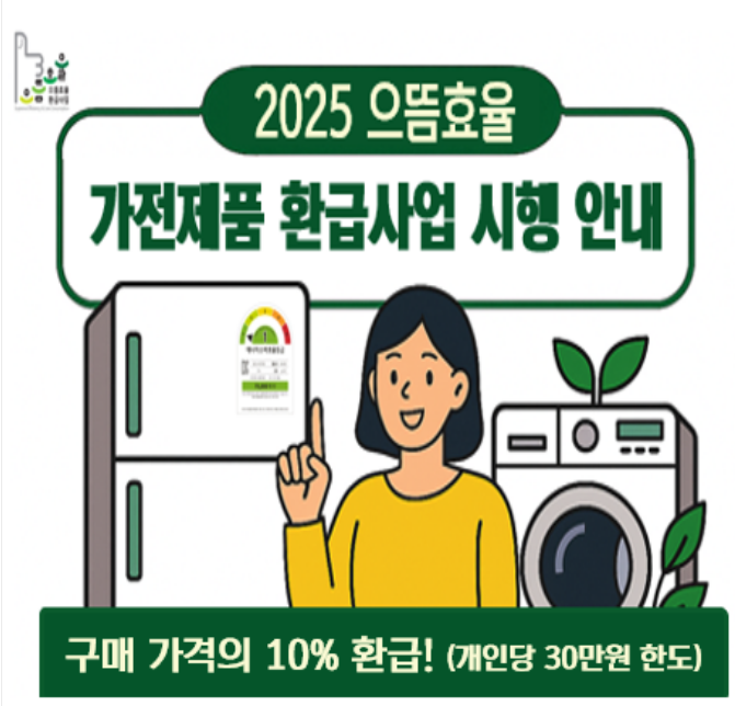 2025년 1등급 가전환급 신청, 최대 30만원 돌려받으세요.
