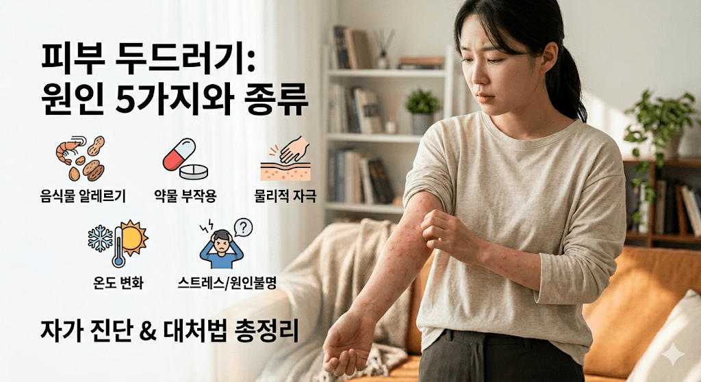 피부 두드러기 : 원인 5가지와 종류