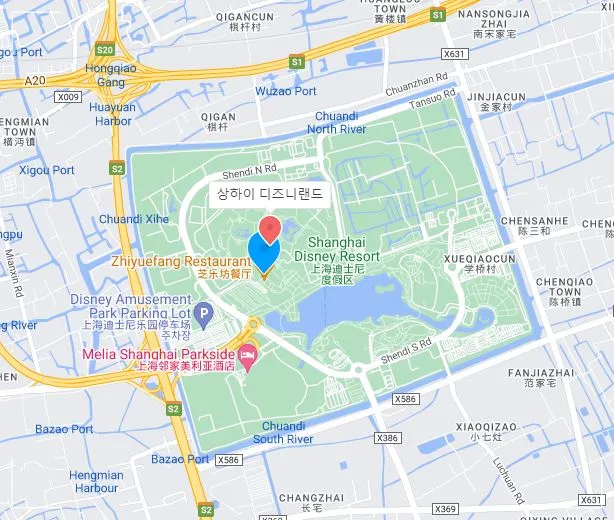 중국-상하이-상해-디즈니랜드-놀이공원-테마파크-지도