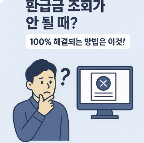 환급금 조회 해결방법