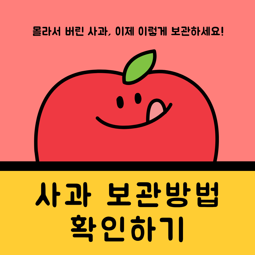 사과 보관방법 총정리
