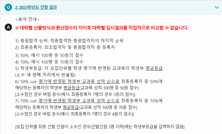 2023학년도 동국대학교(WISE) 학생부종합전형 전형 결과