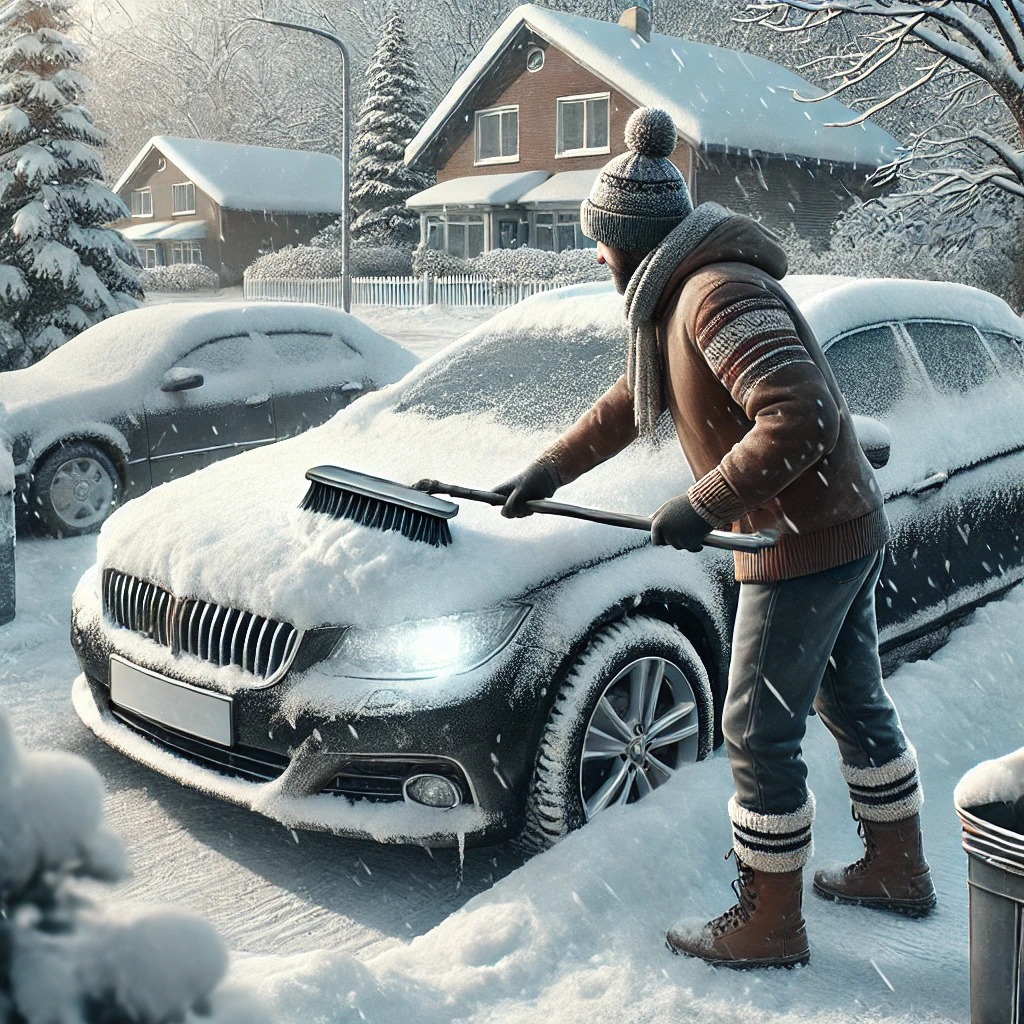 차량에 쌓인 눈 완전히 제거하기