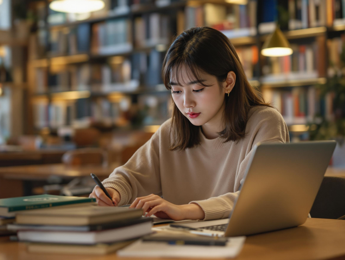 입시를 위해 노력하는 학생의 모습