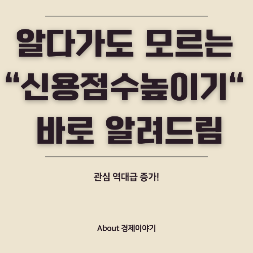 신용 점수를 높이는 실질적인 방법과 관리