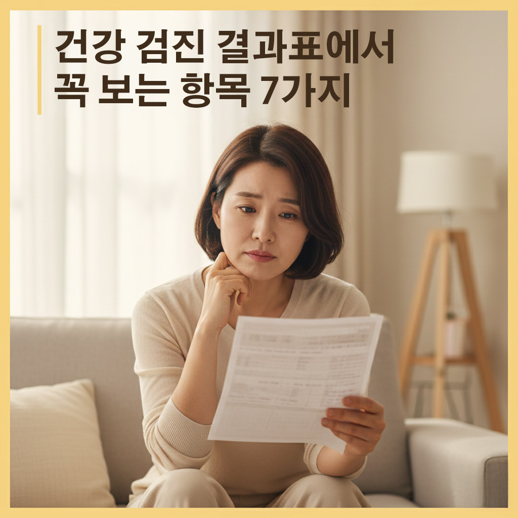 건강검진 결과표에서 꼭 보는 항목 7가지