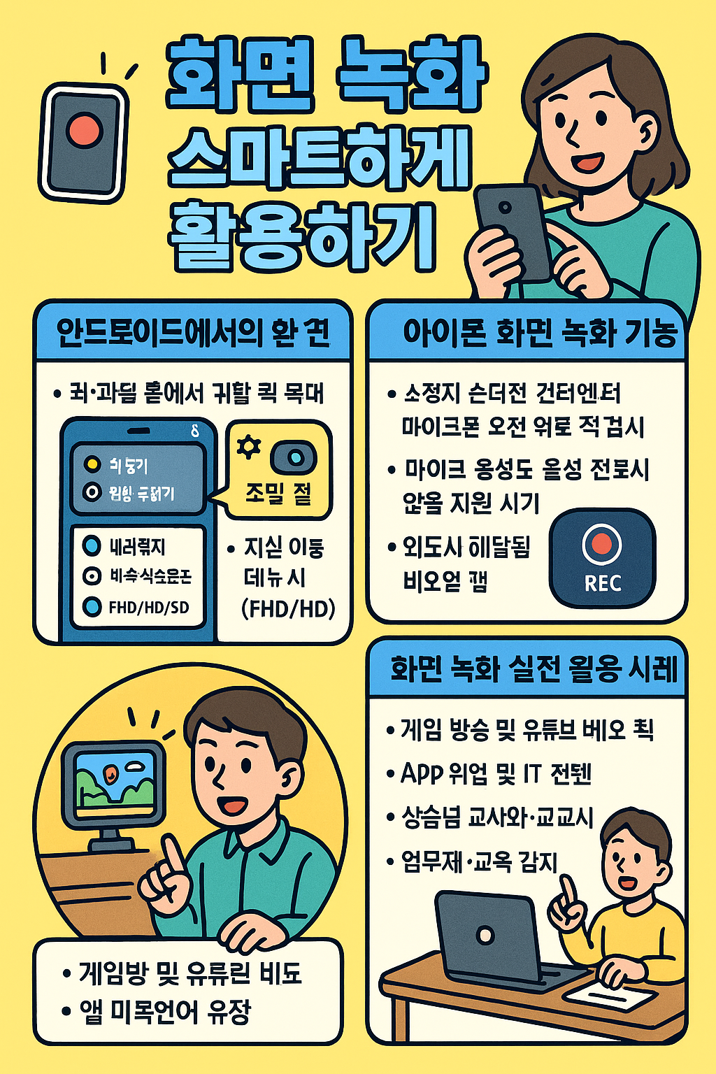 스크린샷 말고 더 쉽다! 화면 녹화 기능 활용법
