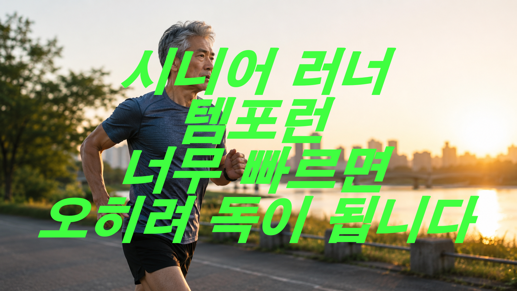 시니어 러너 템포런, 너무 빠르면 오히려 독이 됩니다