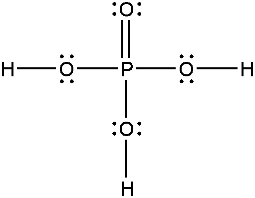Lewis dot structure of H3PO4, Lewis structure of H3PO4 phosphoric acid