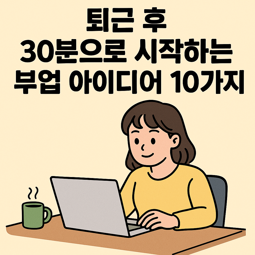 퇴근 후 30분으로 시작하는 부업 아이디어 10가지