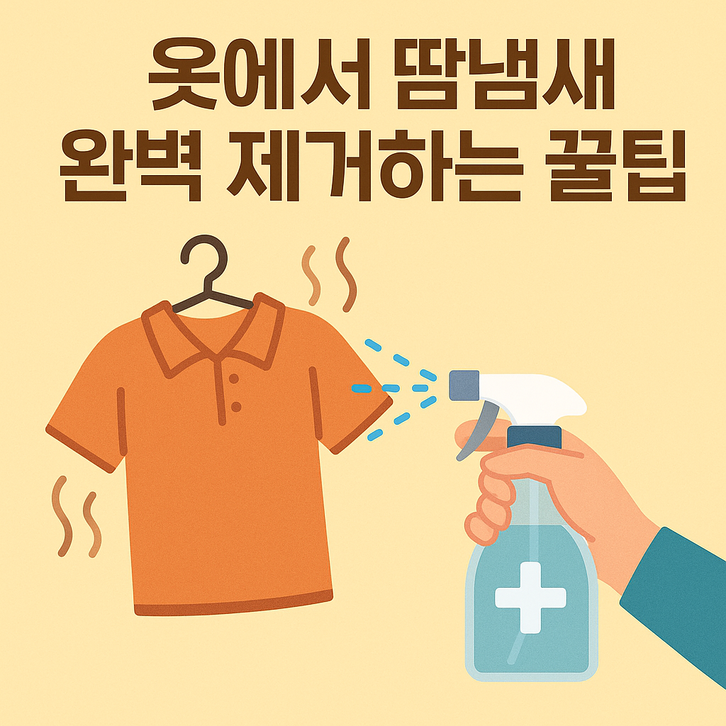 옷에서 땀냄새 완벽 제거하는 꿀팁