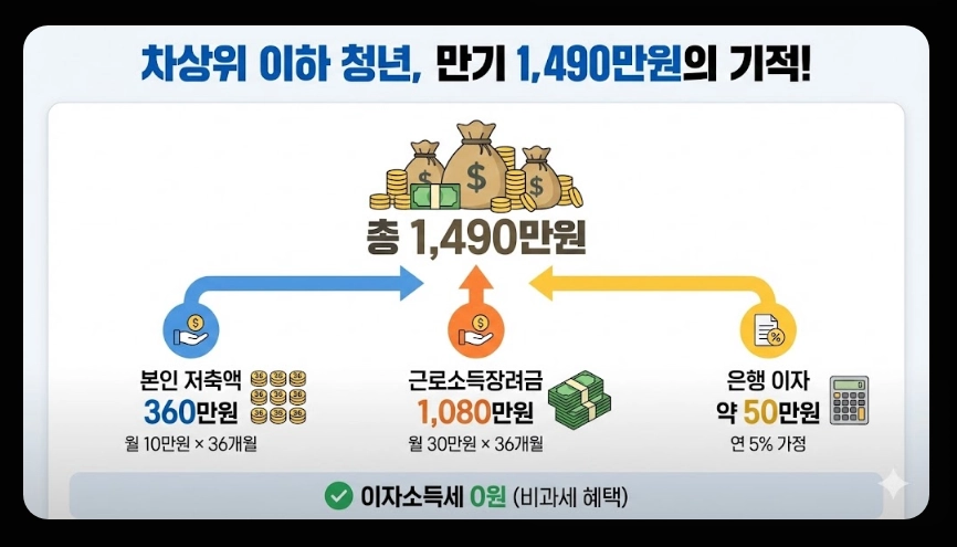 청년내일저축계좌 신청자격,신청방법,지원금액 5분확인