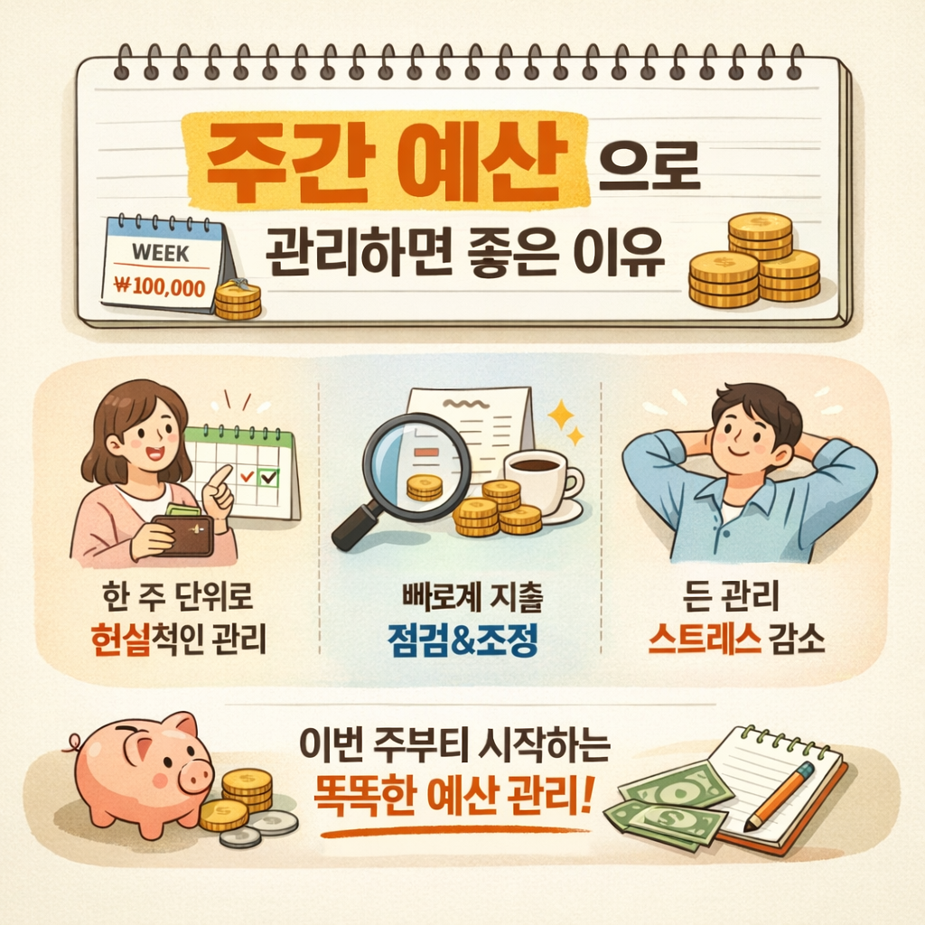 주간 예산으로 관리하면 좋은 이유